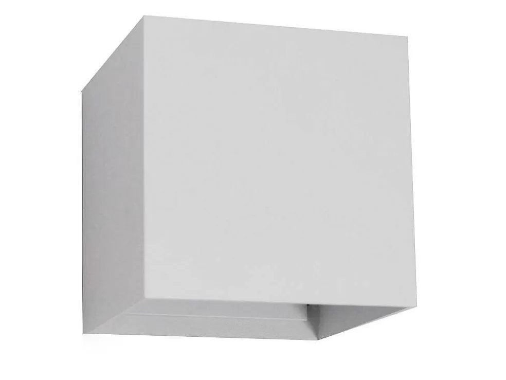 Store Wandlamp Met Ledverlichting Van Aluminium - D10 Cm X H10 - Wit - Paisley Wandlamp