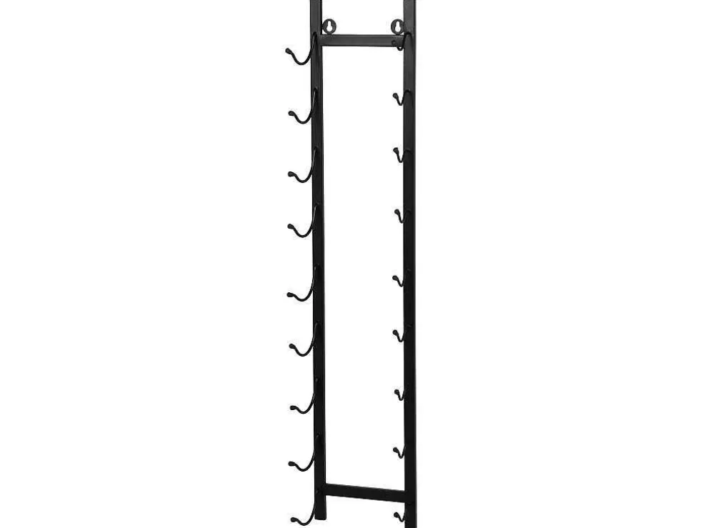 Flash Sale Wijnfleshouder Voor 9 Flessen - L19 X H92 Cm - Metaal - Zwart - Routal Opbergaccessoire