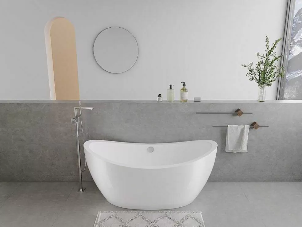 Cheap Wit Vrijstaand Designbad - 225 Liter - 170 X 83 X 77 Cm - Alda Vrijstaand Bad