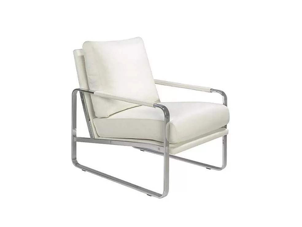 Best Witte Eco-Lederen Gestoffeerde Fauteuil 5026 Fauteuil Kunstleer