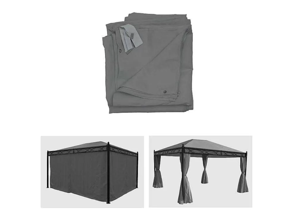 Flash Sale Zijwand Pergola Calpe Ii (Set Van 4), Grijs Prieel, Pergola, Gazebo En Kiosk