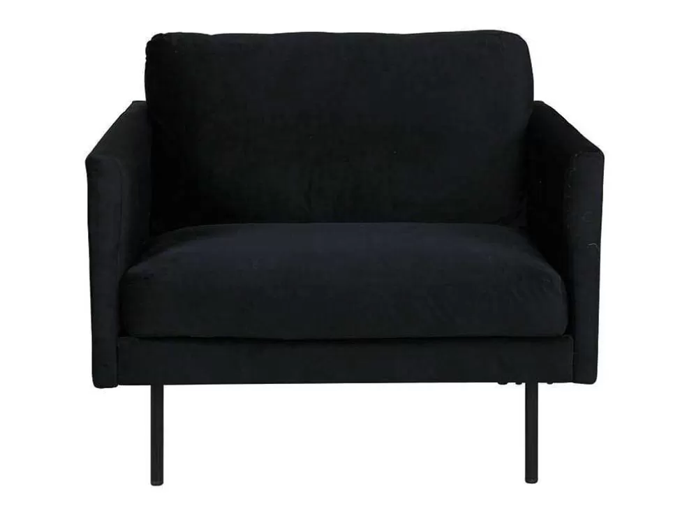 Online Zoom Fauteuil Velours Zwart. Aanbiedingen: Zitbank & Fauteuil