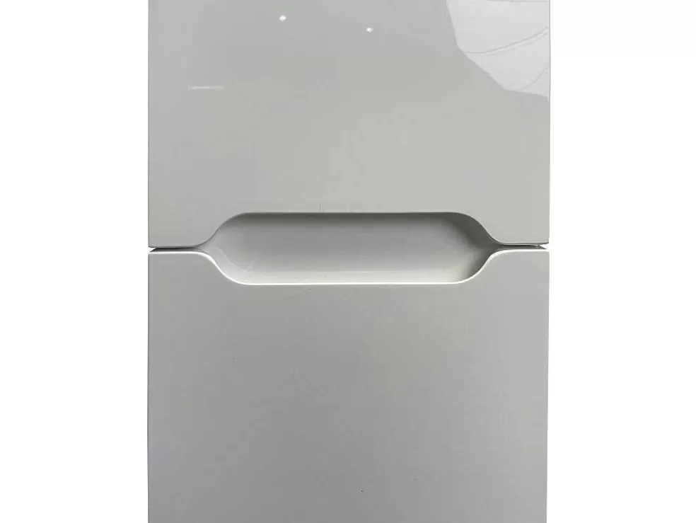 Discount Zwevend Wastafelmeubel Met Dubbel Inbouwbekken En Kast - Wit - 120 Cm - Selita Dubbele Wastafel
